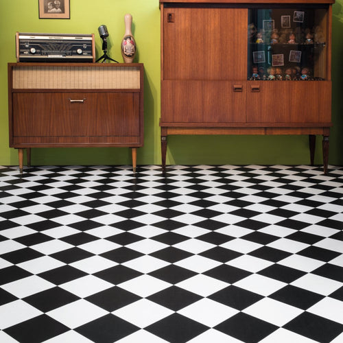 York 99 Black & White Puma Vinyl Flooring lifestyle image