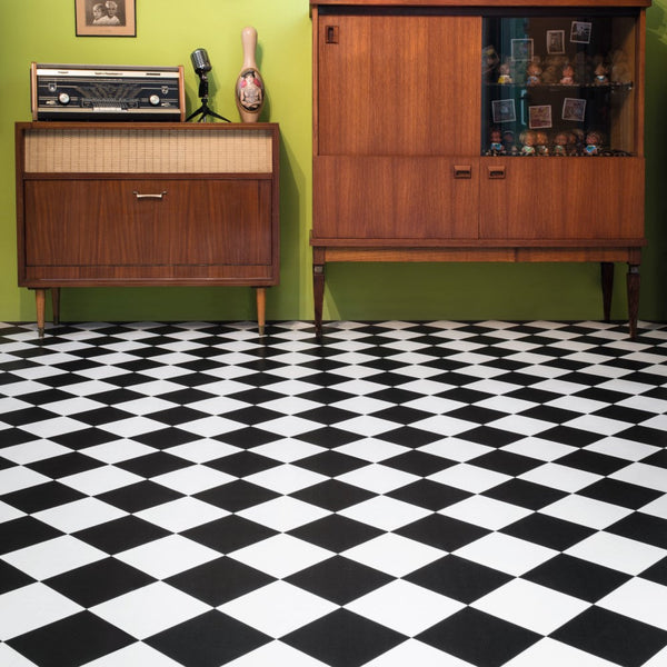 Black & White Puma Vinyl Flooring